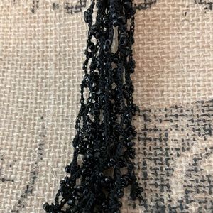 Black bead necklace